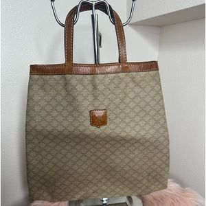 Celine Cream Mono Tote Handbag 12in x 11in x 5in